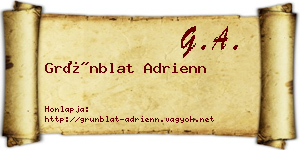 Grünblat Adrienn névjegykártya